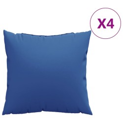 vidaXL Cojines decorativos 4 uds tela azul royal 50x50 cm