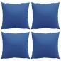 vidaXL Cojines decorativos 4 uds tela azul royal 50x50 cm vidaXL Cojines decorativos 4 uds tela azul royal 50x50 cm