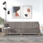 vidaXL Sofá cama con reposabrazos tela gris taupe vidaXL Sofá cama con reposabrazos tela gris taupe