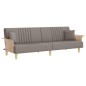 vidaXL Sofá cama con reposabrazos tela gris taupe vidaXL Sofá cama con reposabrazos tela gris taupe