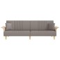 vidaXL Sofá cama con reposabrazos tela gris taupe vidaXL Sofá cama con reposabrazos tela gris taupe