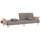 vidaXL Sofá cama con reposabrazos tela gris taupe vidaXL Sofá cama con reposabrazos tela gris taupe