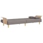 vidaXL Sofá cama con reposabrazos tela gris taupe vidaXL Sofá cama con reposabrazos tela gris taupe