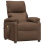 vidaXL Sillón de masaje eléctrico tela marrón vidaXL Sillón de masaje eléctrico tela marrón