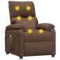 vidaXL Sillón de masaje eléctrico tela marrón vidaXL Sillón de masaje eléctrico tela marrón