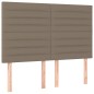 vidaXL Cama box spring colchón y luces LED tela gris taupe 140x200 cm vidaXL Cama box spring colchón y luces LED tela gris taupe 140x200 cm