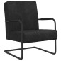 vidaXL Silla voladiza de terciopelo negro vidaXL Silla voladiza de terciopelo negro