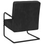 vidaXL Silla voladiza de terciopelo negro vidaXL Silla voladiza de terciopelo negro