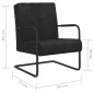 vidaXL Silla voladiza de terciopelo negro vidaXL Silla voladiza de terciopelo negro