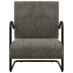 vidaXL Sillón de cuero sintético gris