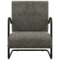 vidaXL Sillón de cuero sintético gris vidaXL Sillón de cuero sintético gris
