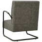 vidaXL Sillón de cuero sintético gris vidaXL Sillón de cuero sintético gris