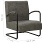 vidaXL Sillón de cuero sintético gris vidaXL Sillón de cuero sintético gris