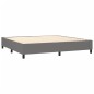 vidaXL Cama box spring colchón y luces LED tela gris claro 200x200 cm