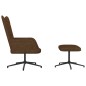 vidaXL Silla de relajación con reposapiés de tela marrón vidaXL Silla de relajación con reposapiés de tela marrón