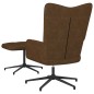 vidaXL Silla de relajación con reposapiés de tela marrón vidaXL Silla de relajación con reposapiés de tela marrón