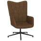 vidaXL Silla de relajación con reposapiés de tela marrón vidaXL Silla de relajación con reposapiés de tela marrón