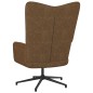 vidaXL Silla de relajación con reposapiés de tela marrón vidaXL Silla de relajación con reposapiés de tela marrón