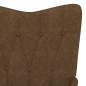 vidaXL Silla de relajación con reposapiés de tela marrón vidaXL Silla de relajación con reposapiés de tela marrón