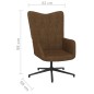 vidaXL Silla de relajación con reposapiés de tela marrón vidaXL Silla de relajación con reposapiés de tela marrón