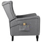 vidaXL Sillón de masaje reclinable de tela gris claro vidaXL Sillón de masaje reclinable de tela gris claro