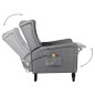 vidaXL Sillón de masaje reclinable de tela gris claro vidaXL Sillón de masaje reclinable de tela gris claro