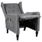 vidaXL Sillón de masaje reclinable de tela gris claro vidaXL Sillón de masaje reclinable de tela gris claro