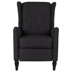 vidaXL Sillón de masaje reclinable de tela negro