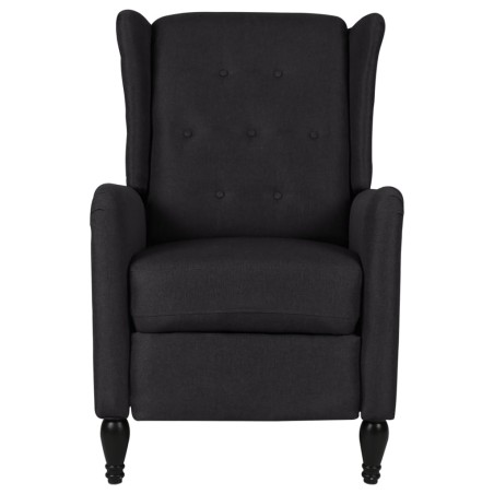 vidaXL Sillón de masaje reclinable de tela negro