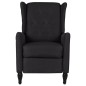 vidaXL Sillón de masaje reclinable de tela negro