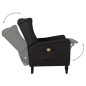 vidaXL Sillón de masaje reclinable de tela negro