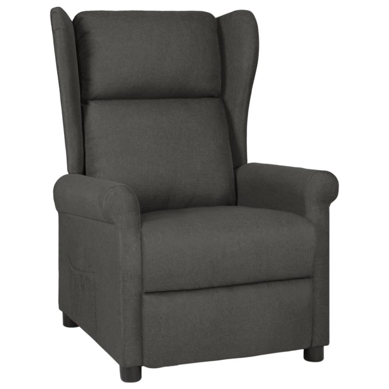 vidaXL Sillón reclinable de tela gris oscuro vidaXL Sillón reclinable de tela gris oscuro