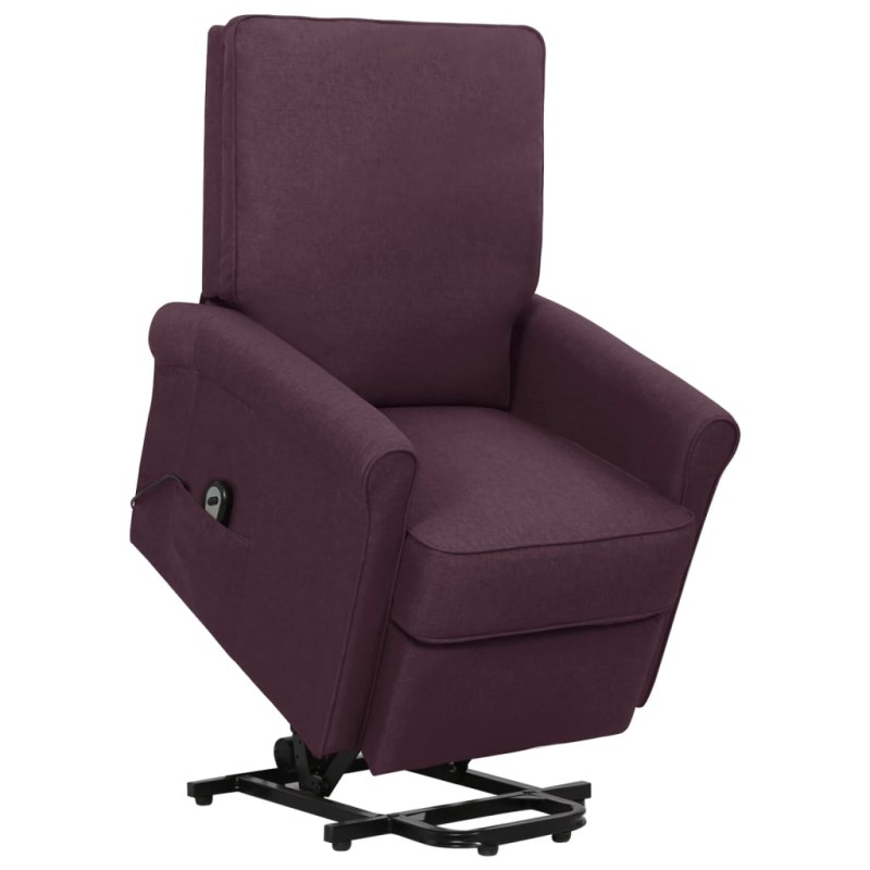 vidaXL Sillón elevable tela morado vidaXL Sillón elevable tela morado