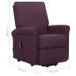 vidaXL Sillón elevable tela morado vidaXL Sillón elevable tela morado