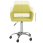 vidaXL Sillas de comedor giratorias 2 unidades tela verde vidaXL Sillas de comedor giratorias 2 unidades tela verde