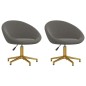 vidaXL Sillas de comedor 2 unidades terciopelo gris oscuro