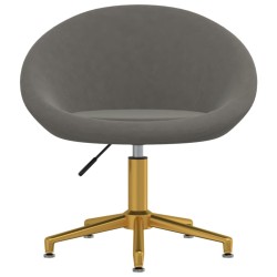 vidaXL Sillas de comedor 2 unidades terciopelo gris oscuro