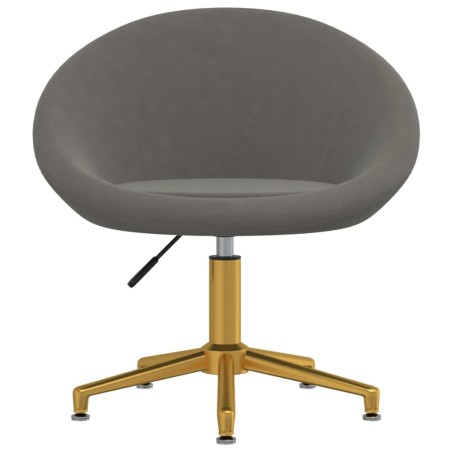 vidaXL Sillas de comedor 2 unidades terciopelo gris oscuro