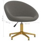 vidaXL Sillas de comedor 2 unidades terciopelo gris oscuro
