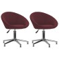 vidaXL Sillas de comedor giratorias 2 unidades tela morada vidaXL Sillas de comedor giratorias 2 unidades tela morada