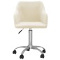 vidaXL Sillas de comedor giratorias 2 unidades tela color crema vidaXL Sillas de comedor giratorias 2 unidades tela color crema