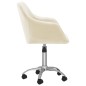 vidaXL Sillas de comedor giratorias 2 unidades tela color crema vidaXL Sillas de comedor giratorias 2 unidades tela color crema