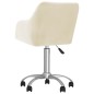 vidaXL Sillas de comedor giratorias 2 unidades tela color crema vidaXL Sillas de comedor giratorias 2 unidades tela color crema