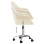 vidaXL Sillas de comedor giratorias 2 unidades tela color crema vidaXL Sillas de comedor giratorias 2 unidades tela color crema