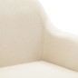 vidaXL Sillas de comedor giratorias 2 unidades tela color crema vidaXL Sillas de comedor giratorias 2 unidades tela color crema