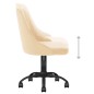 vidaXL Sillas de comedor giratorias 2 unidades terciopelo crema vidaXL Sillas de comedor giratorias 2 unidades terciopelo crema