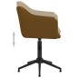 vidaXL Sillas de comedor giratorias 2 unidades terciopelo marrón vidaXL Sillas de comedor giratorias 2 unidades terciopelo marrón