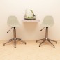 vidaXL Sillas de comedor giratorias 2 unidades tela color crema