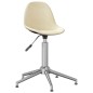 vidaXL Sillas de comedor giratorias 2 unidades tela color crema
