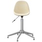 vidaXL Sillas de comedor giratorias 2 unidades tela color crema